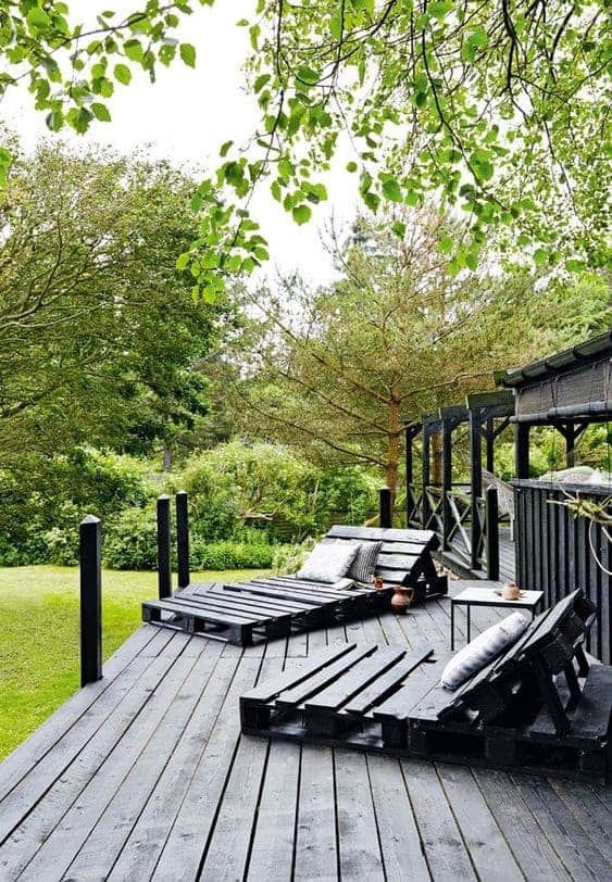 transats noirs palette