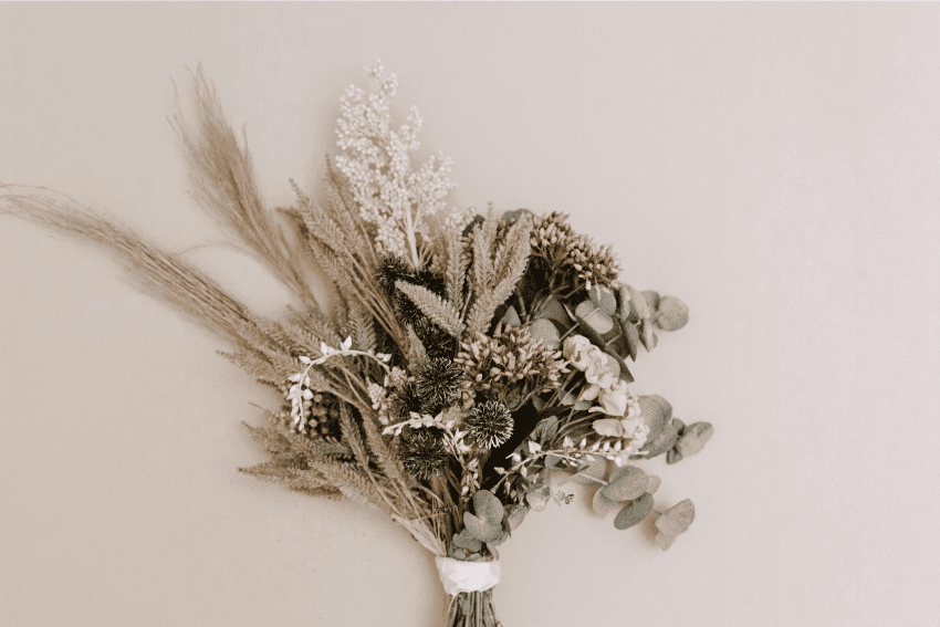 bouquet de fleurs séchées