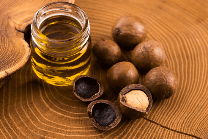 noisettes et huile