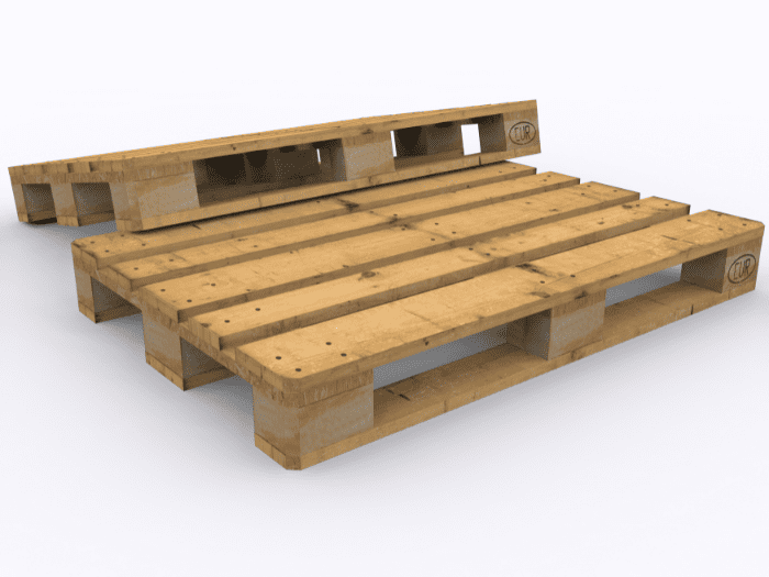 deux palettes en bois
