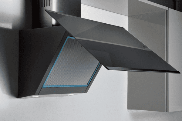 hotte de cuisine inclinée