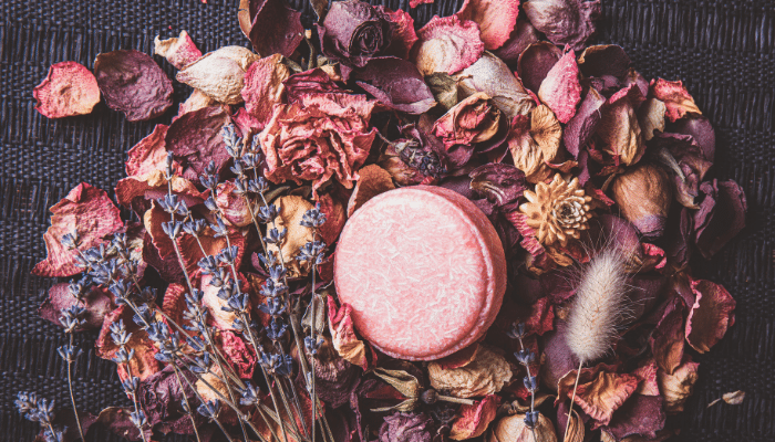 shampoing solide fleurs séchées