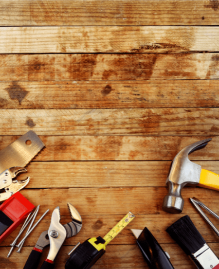 outils de bricolage posés