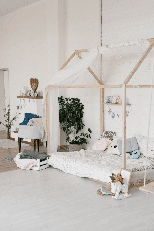 lit cabane pour enfant blanc