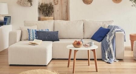 Canapé angle modèle topaze