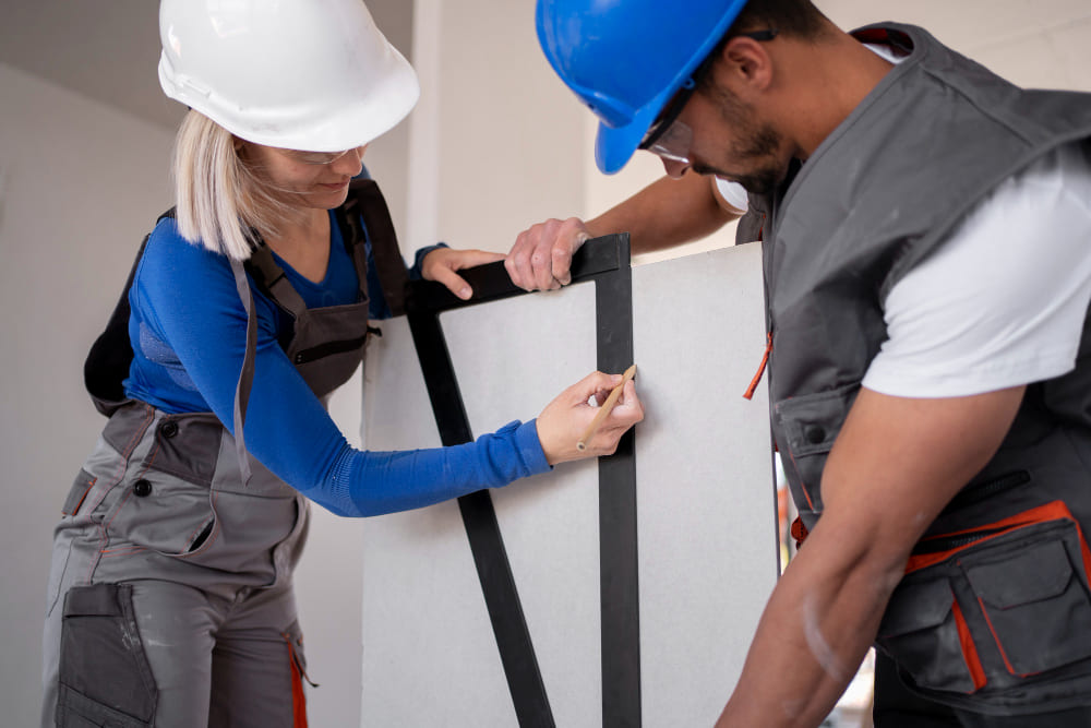 ouvriers sur un chantier